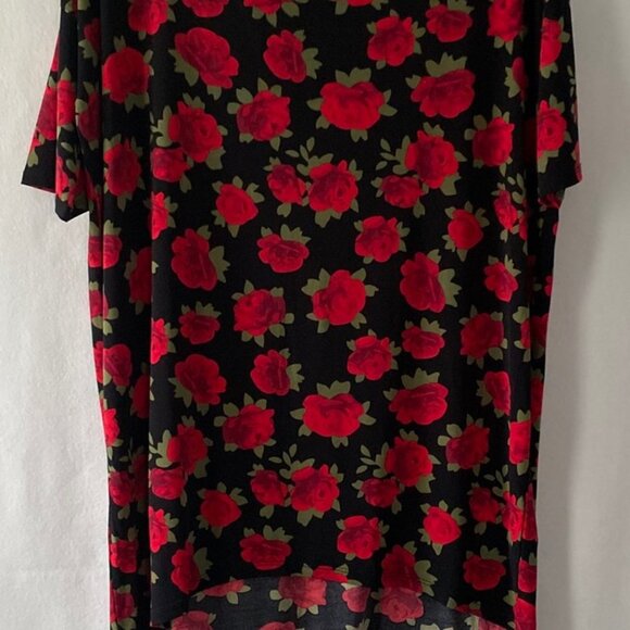 LuLa Roe XXS Simple Comfortable Red Rose Tunic - Picture 14 of 15